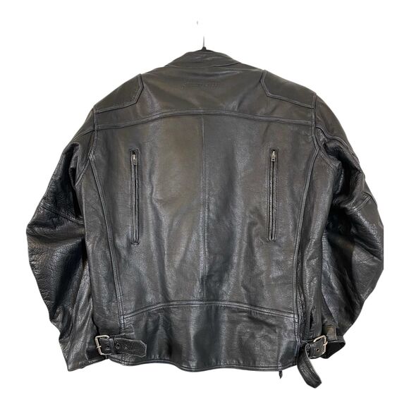 Street & Steel Leather Jacket Mens 2XL Motorcycle Biker Quilted Liner Armor - Picture 2 of 15